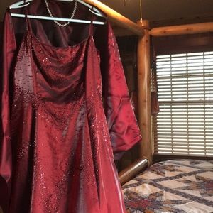 Vintage style red beaded dress